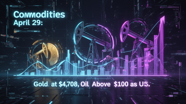 Commodities April 29 2026: Gold at $4,708, Oil Above $100 as US-Iran Conflict Persists