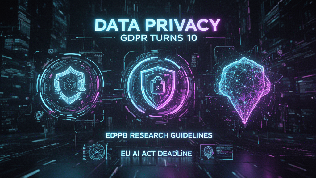 Featured image for article: Data Privacy April 2026: GDPR Turns 10, EDPB Research Guidelines, EU AI Act Deadline