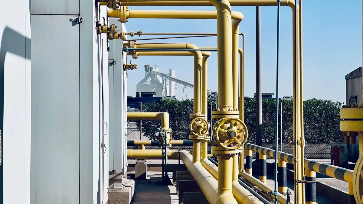 Industrial pipelines and valves.